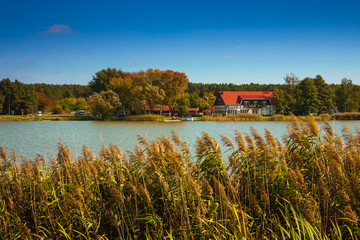 Fototapeta na wymiar Jesień nad jeziorem 