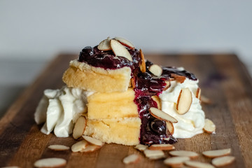 Crustless Blueberry Cheesecake