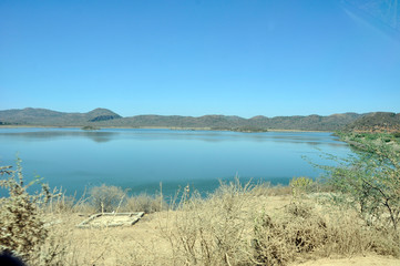 landscape with lake and sky