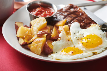 Steak and Eggs - one
