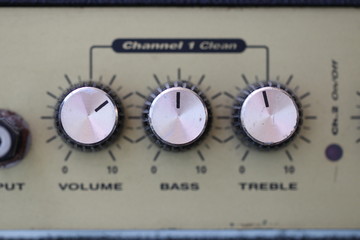 Knobs of an amplificator