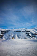 paysage hivernal des Deux-Alpes dans les Alpes fran&ccedil;aises