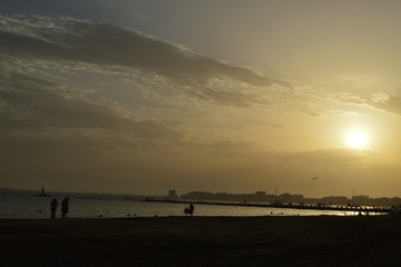 sunset on the beach