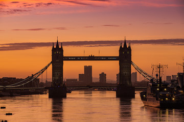 London Tower Bridge Sunrise 