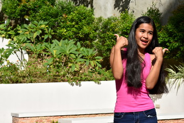 A Teen Girl Having Fun