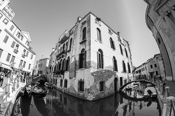 Naklejka premium Venezia in Italy, Europe (fish eye lens)