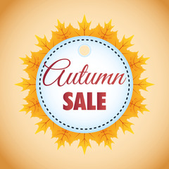 autumn sale circular seasonal frame