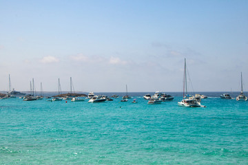yacht in island formentera