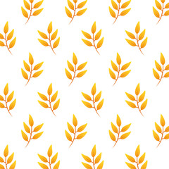 autumn branches with leafs foliage seasonal pattern