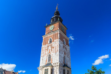 Fototapeta na wymiar Town Hall Tower in Krakow