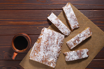 Coffee and glazed gingerbreads