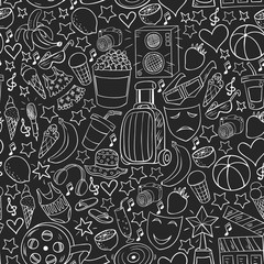 Set of vector patterns and icons for beauty and shopping. Icons for beauty, shopping, fashion, shopping mall, strip mall. Sale, discount.