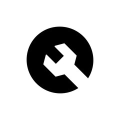 Wrench icon design trendy