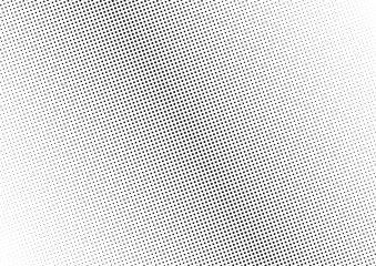 Abstract halftone dotted background. Monochrome futuristic grunge pattern, stars.  Vector modern optical pop art texture for posters, site, postcard, cover, labels, vintage sticker, mock-up layout.