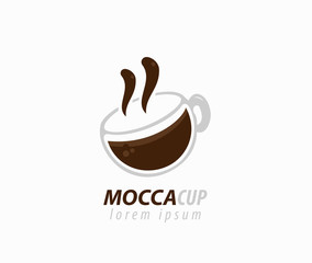 Mocca coffee cup design  logo