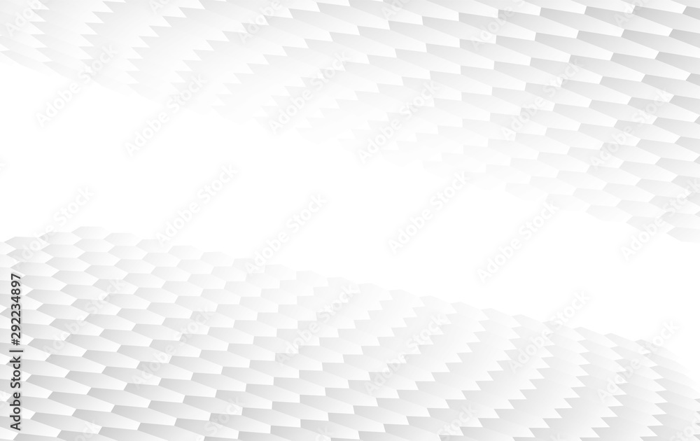 Wall mural abstract white background of embossed surface hexagon,honeycomb modern horizontal pattern concept, c