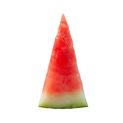 Watermelon slice on isolated white background. Square image