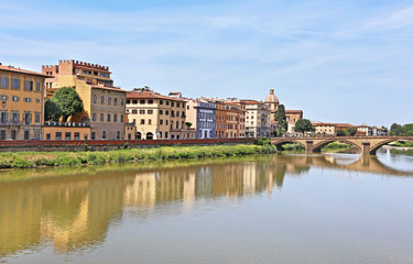 Fototapeta na wymiar scenery of Florence or Firenze city Tuscany Italy