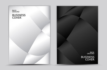 Business cover design, Black and white abstract background vector, Book cover, annual report, brochure flyer, web texture, graphic design template