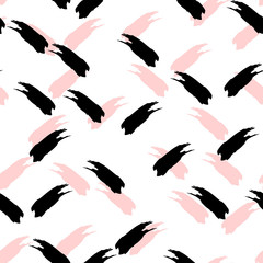 Brush stroke line. Seamless background. Abstract texture drawn. Colorful brush stroke line.