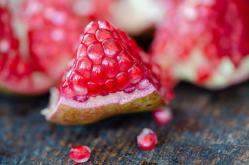 Red and ripe pomegranate