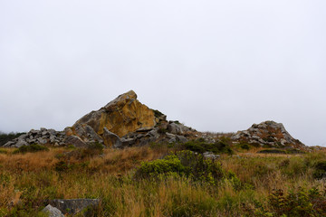 rock formation in prairie