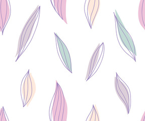 Fototapeta na wymiar Floral seamless pattern. Hand drawn flowers vector illustration.