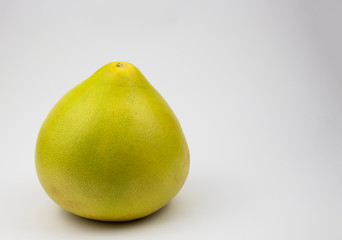Pamela fruit on a white background. Isolate. Copyspace