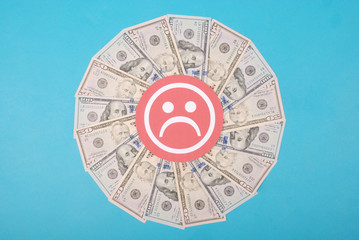 Smile faces on kaleidoscope from money.