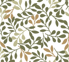 Vector floral seamless pattern. Hand drawn flowers illustration. Repeatable background.