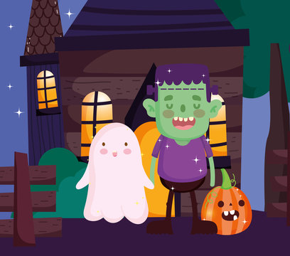kids with costume halloween image