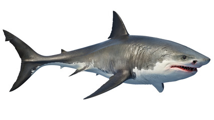 White shark marine predator big. 3D rendering - 292241449
