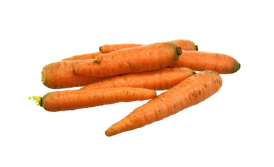 carrots on a white background 