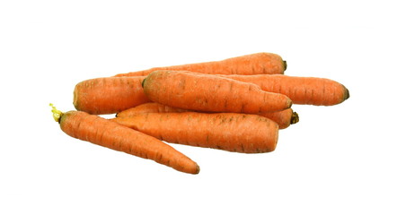 carrots on a white background 
