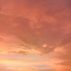 Orange and pink sky after sunset - can be used as background with subjects placed in front
