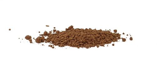 Instant Coffee powder isolated on white background. Coffee background.