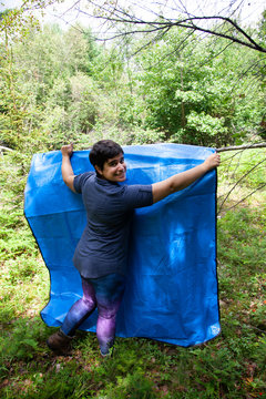 Hanging Up A Tarp