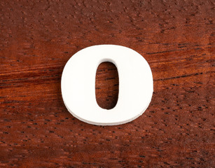 Lowercase letter o - Piece in wood