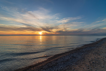 Fototapeta premium Sunset over the beach