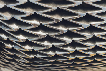 Modern luxury car close-up of grille close-up.