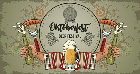 Oktoberfest Celebration, Beer festival banner design