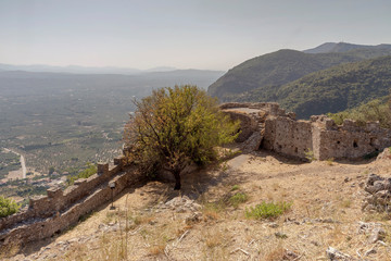 Open-air museum Mistras. The medieval city in Greece, near town Sparta.