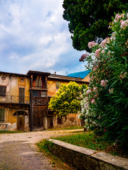 Fototapeta na wymiar The lovely town of Malcesine on Lake Garda in Northern Italy