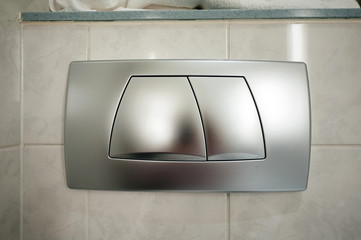 Modern chrome clean toilet flush buttons with enviroment protection