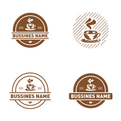 Coffee logo design vector template. Coffee label, Badge, Emblem. Illustration