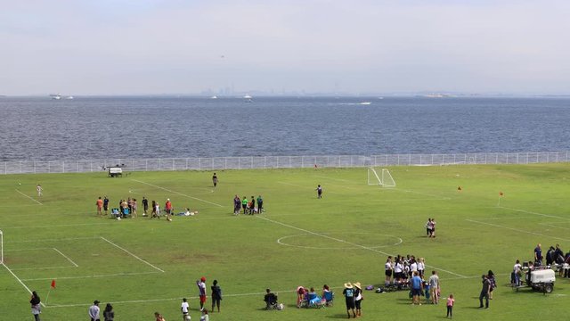 Soccer on Tokyo Bay