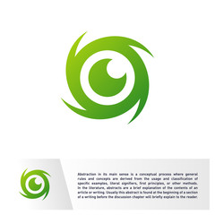 Eye Logo design vector template. Spiral Vision, Vortex, Circle. Colorful Icon