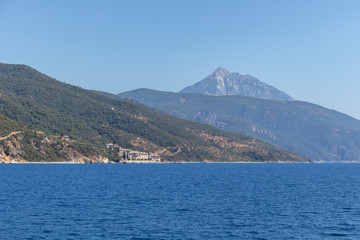 Fototapeta na wymiar Landscape of Mount Athos, Greece