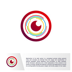 Eye Logo design vector template. Spiral Vision, Vortex, Circle. Colorful Icon