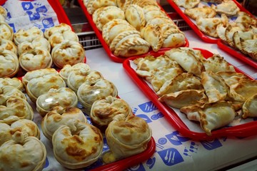 close-up of latin american empanadas (dumplings)